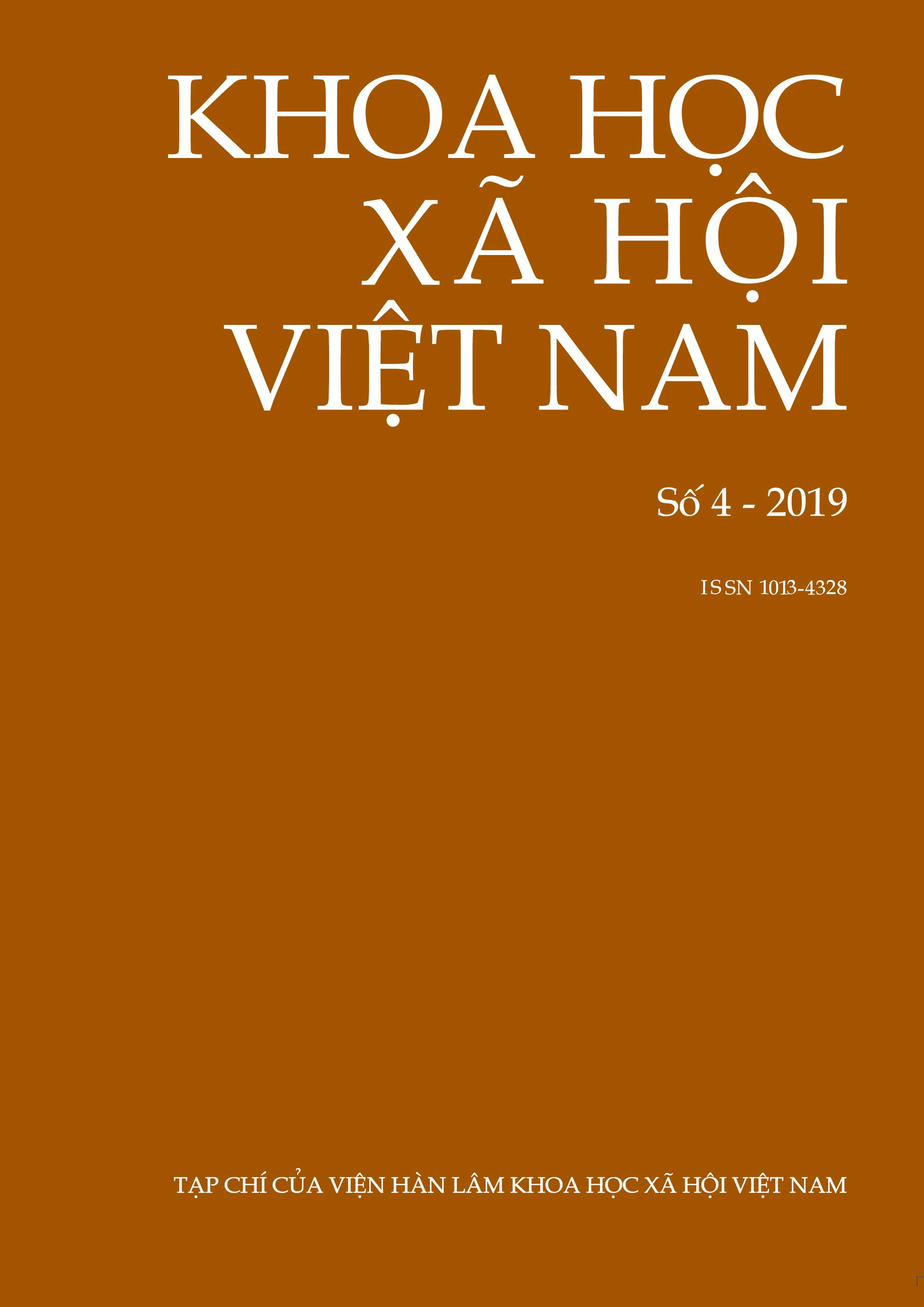 Khoa học xã hội Việt Nam. Số 4 - 2019